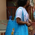 We took bags of donated supplies to try to ease the burden on those handling rescue.