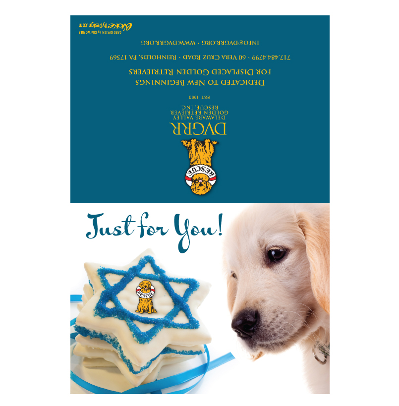 *Donation Greeting Card/Just For You- Hanukkah (The amount of your donation is fully tax deductible) - Image 2