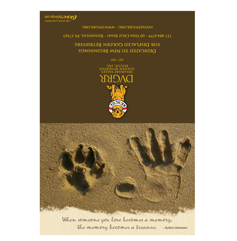 *Donation Greeting Card/ Treasured Memory of a Pet (The amount of your donation is fully tax deductible) - Image 2