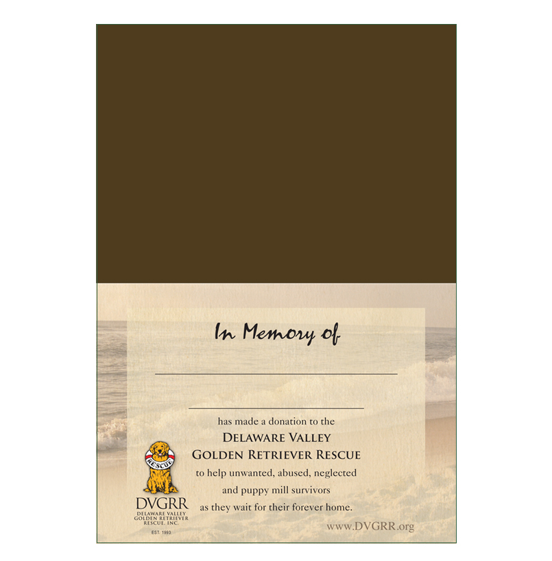 *Donation Greeting Card/ Treasured Memory of a Pet (The amount of your donation is fully tax deductible) - Image 3